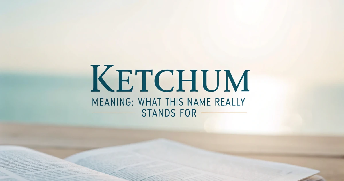 ketchum-meaning
